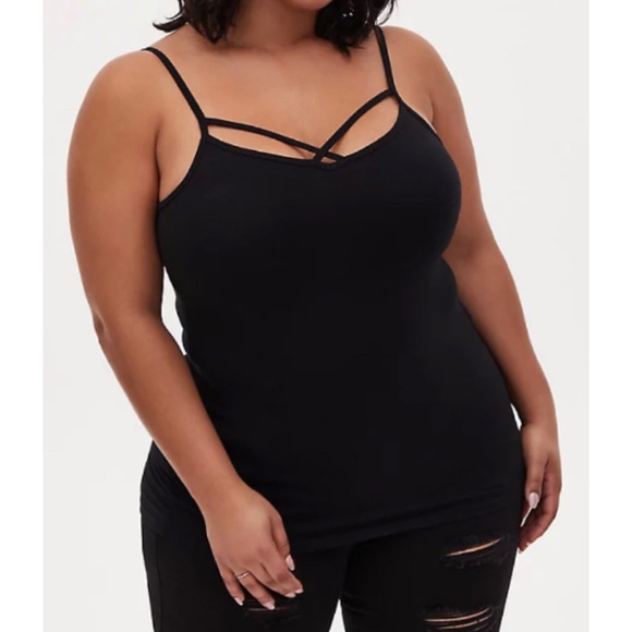 torrid Tops - 🆕 Black Crisscross Foxy Cami Top 2X 18 20 NWT